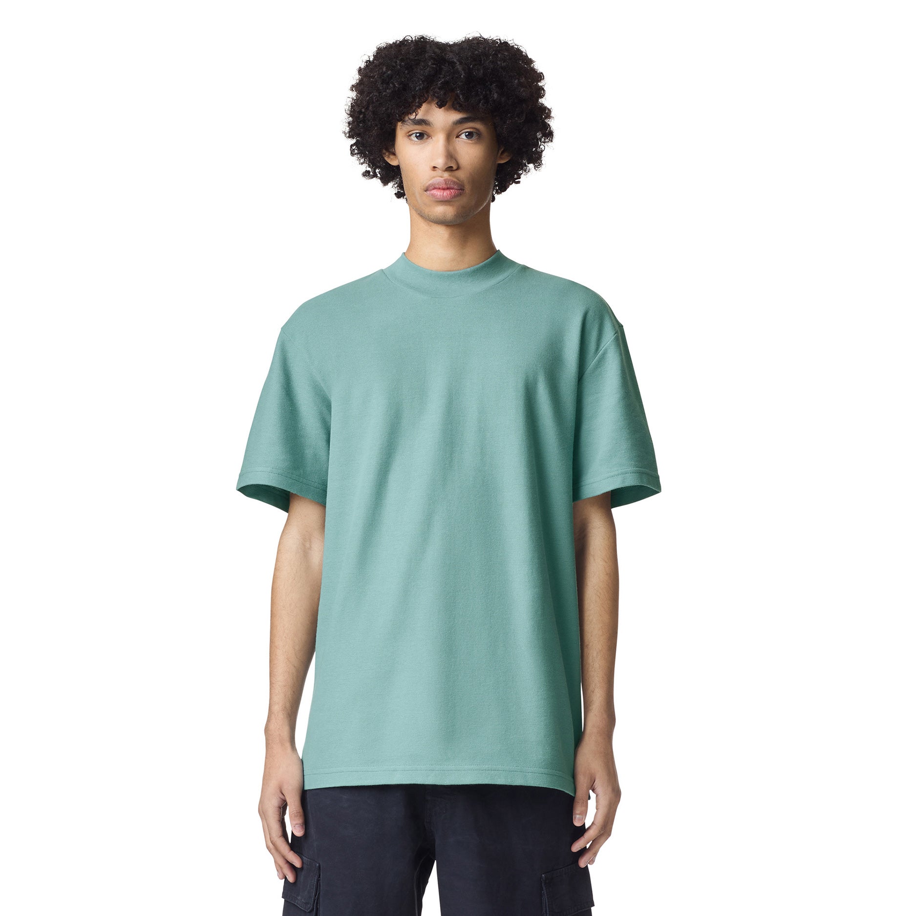 Unisex Pique Mockneck