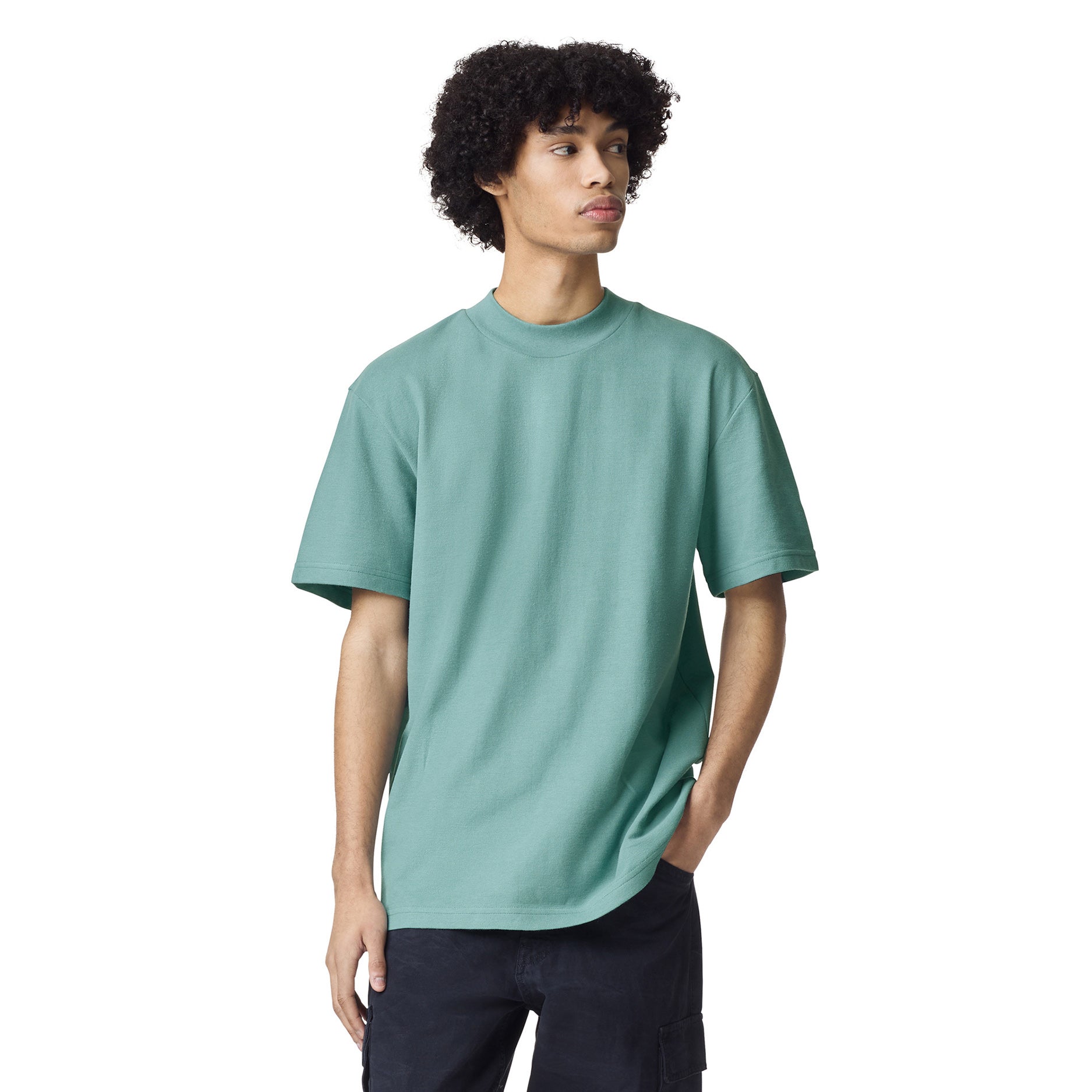 Unisex Pique Mockneck