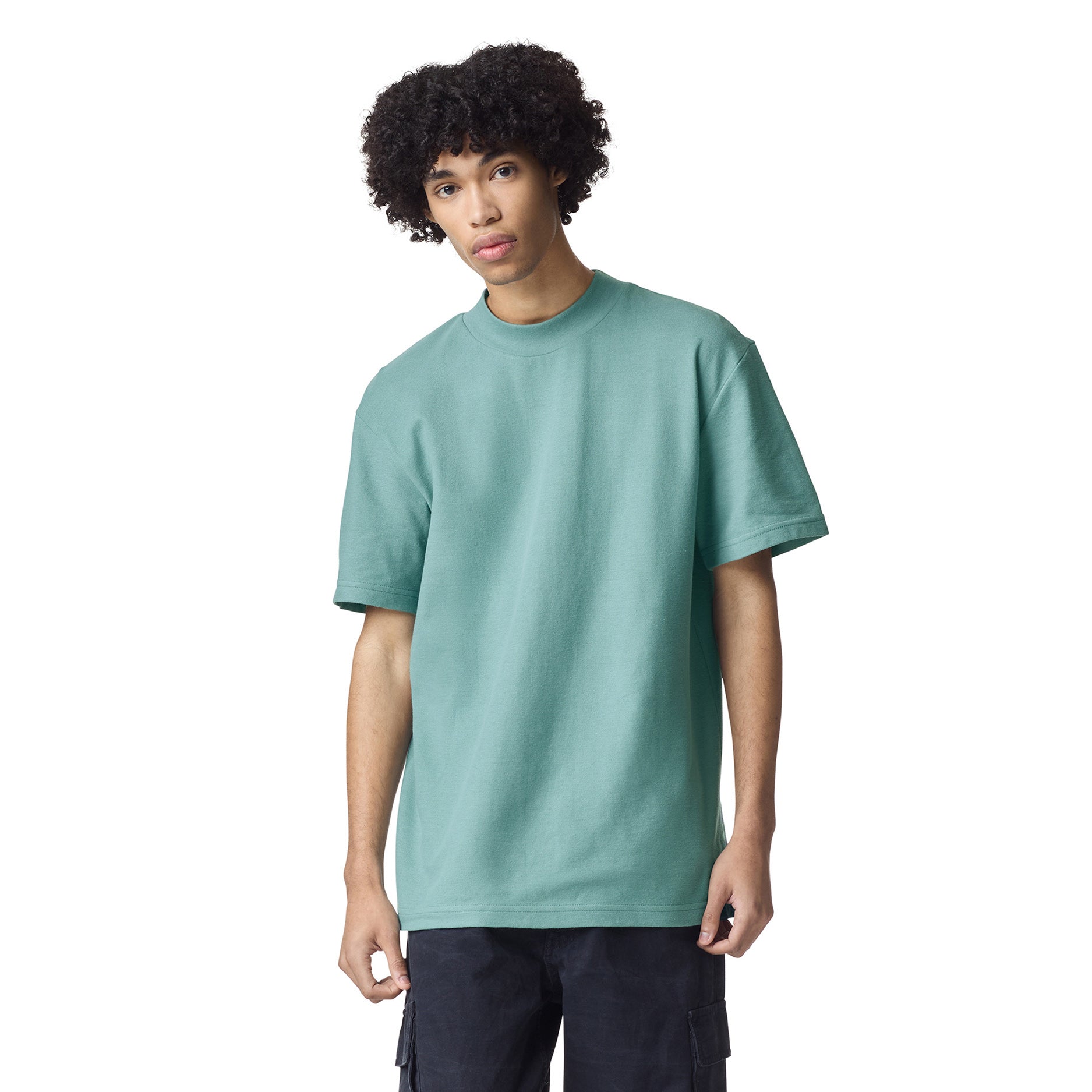 Unisex Pique Mockneck