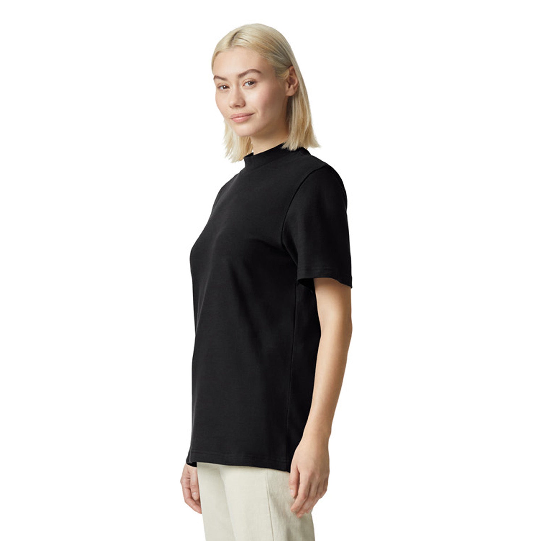 Unisex Pique Mockneck