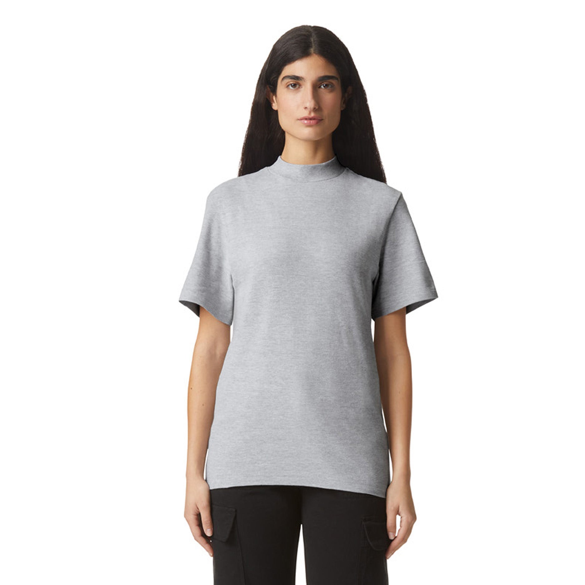 Unisex Pique Mockneck