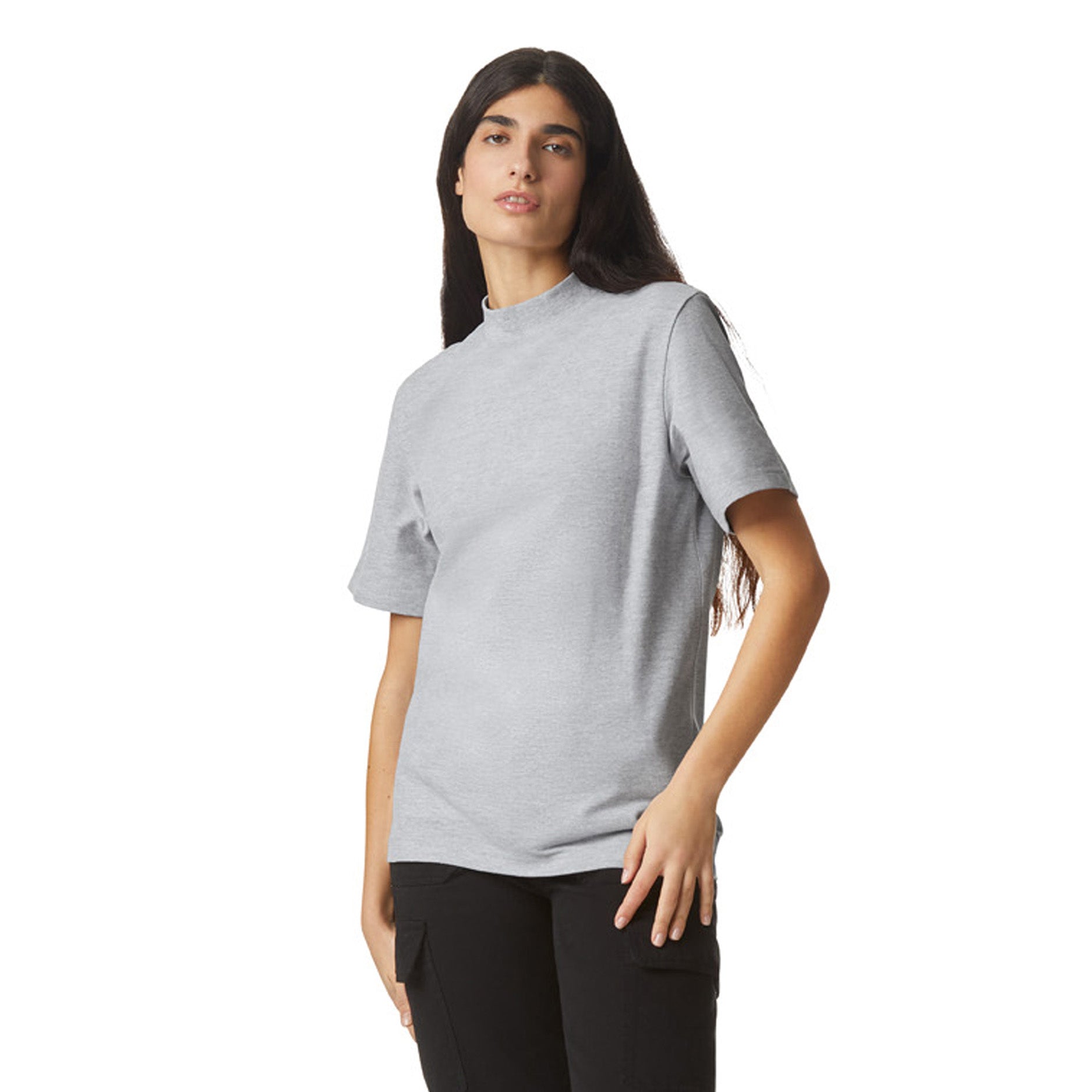 Unisex Pique Mockneck