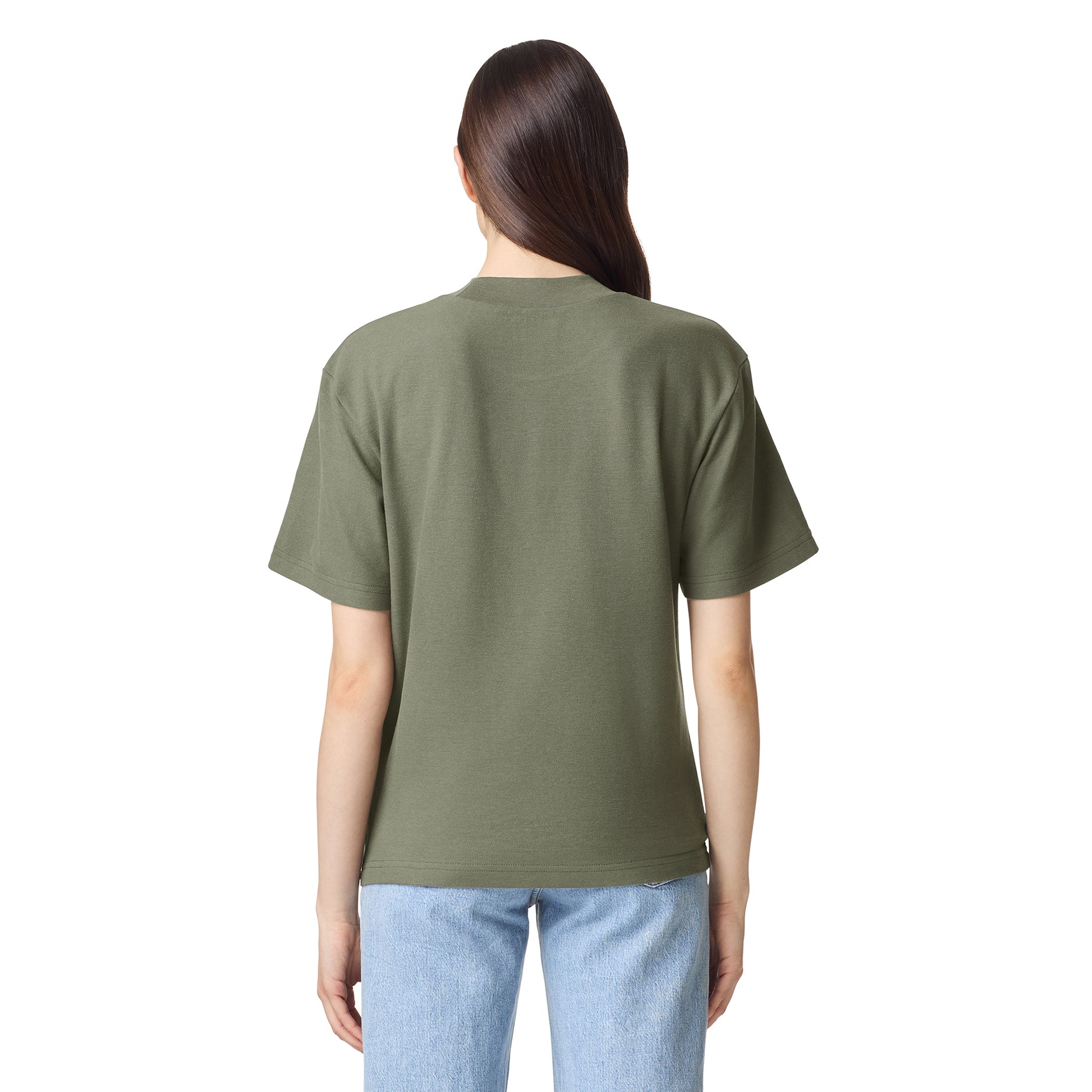 Unisex Pique Mockneck