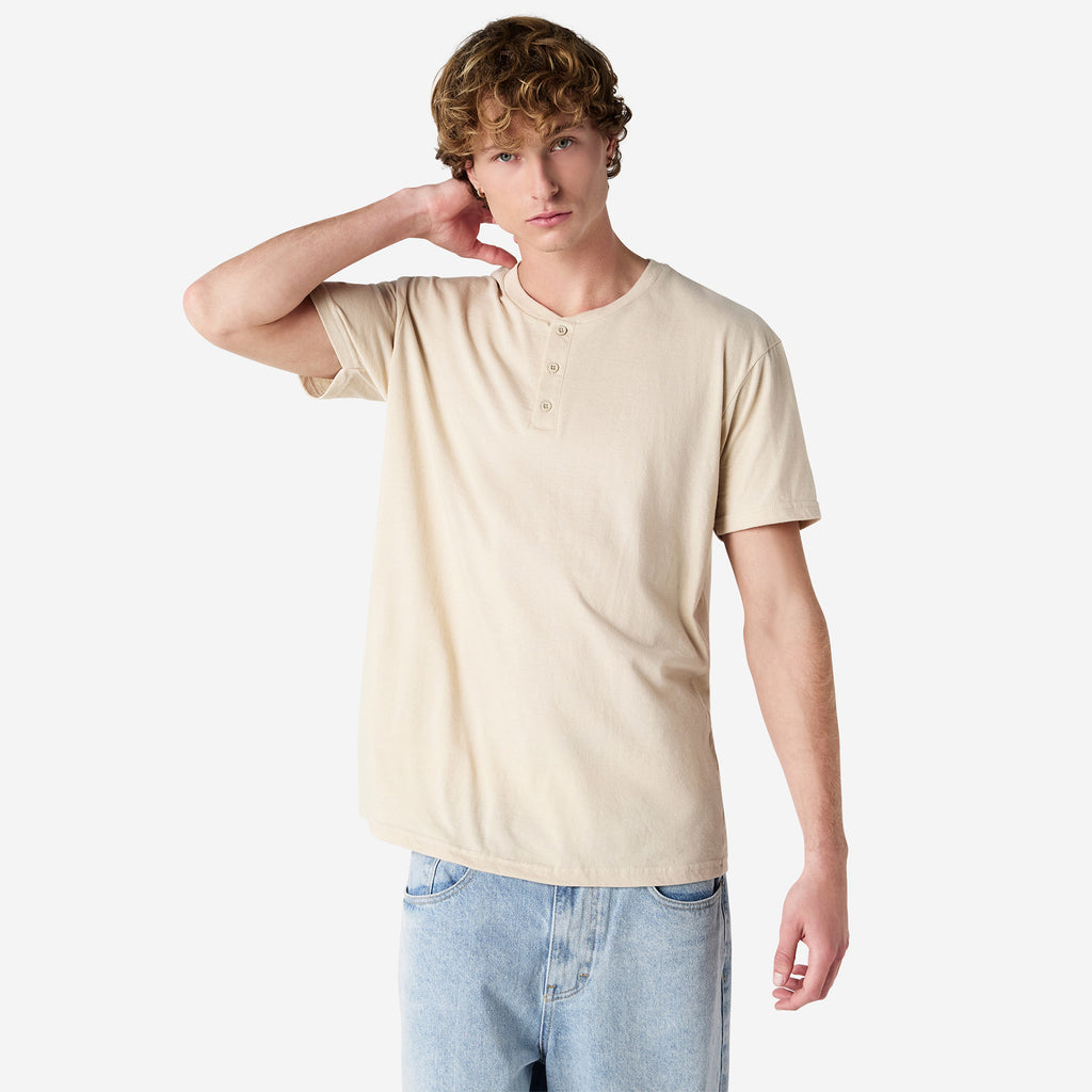 CVC Unisex Henley T-shirt