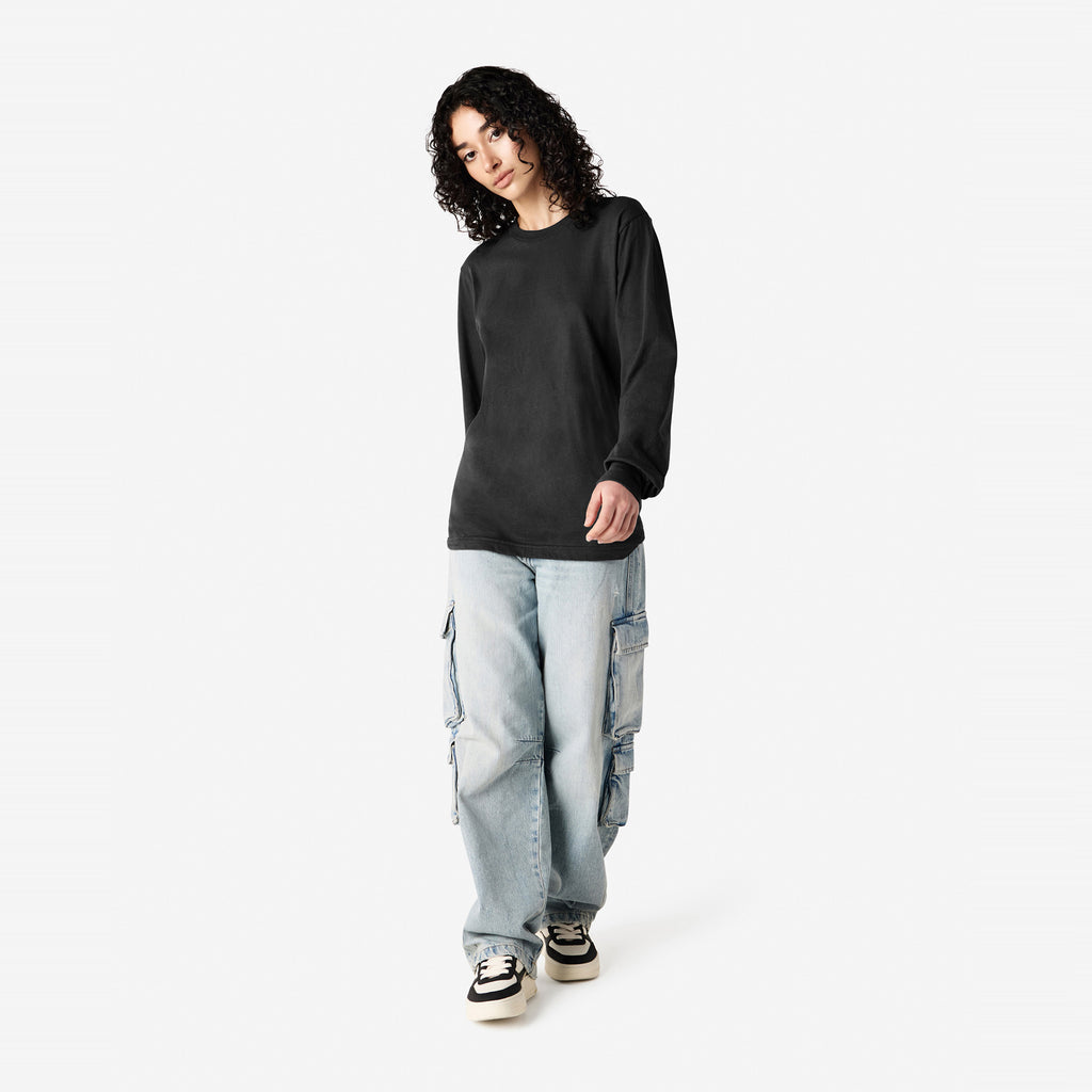 Cotton Long Sleeve Fine Jersey T-shirt